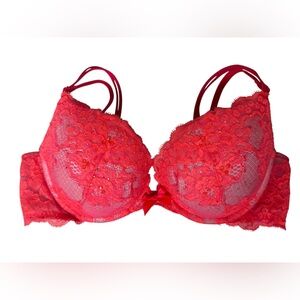 Elegant Red Lace Bra
